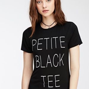 Petite Black Tee